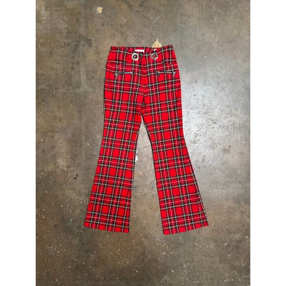 Miaou Pair of the “Morgan” Tartan Crop Flare Pants 25 - Picture 1 of 13